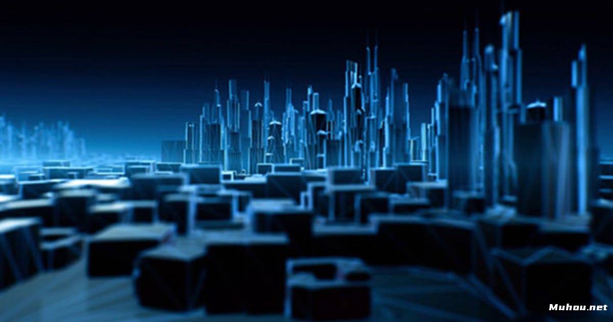 城市的计算机动画Computer Animation of City视频素材