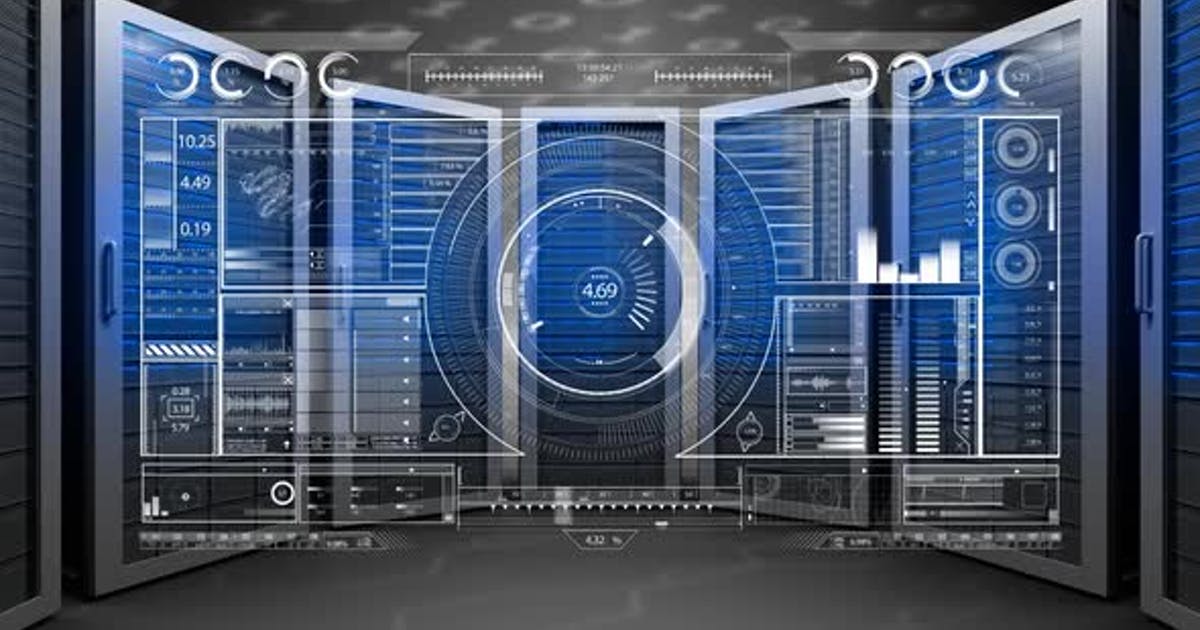 计算机服务器的动画Animation of computer servers视频素材