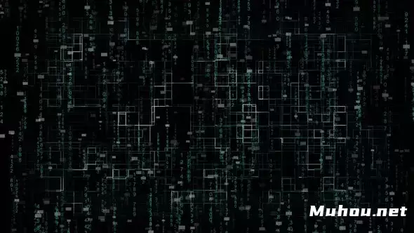 具有矩阵背景的计算机网络Computer Network With Matrix Background视频素材插图