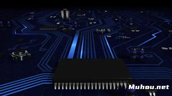 计算机电路动作Computer Circuit Action视频素材插图