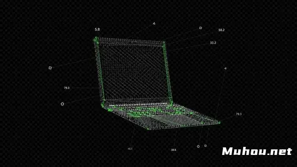 笔记本电脑平视显示器Laptop HUD视频素材插图