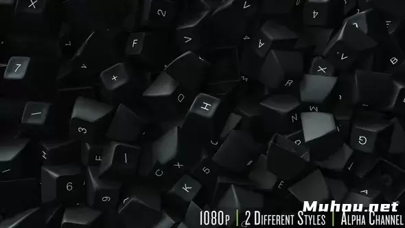 电脑键盘按键填充屏幕Computer Keyboard Keys Fill Screen视频素材插图