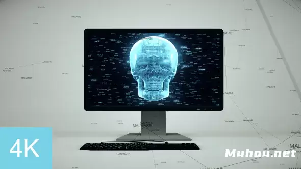 个人计算机上的恶意软件病毒高清视频素材插图