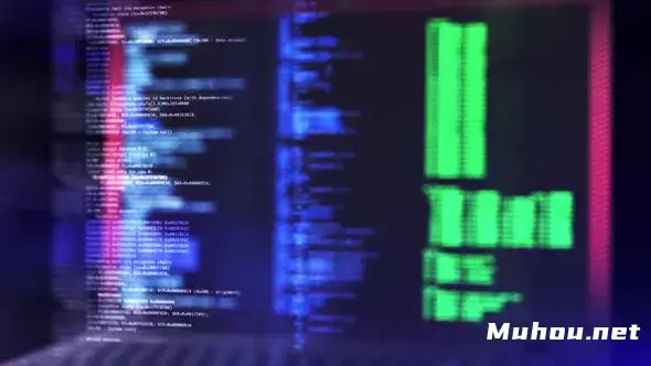 绿色计算机代码的Cgi高清视频素材插图