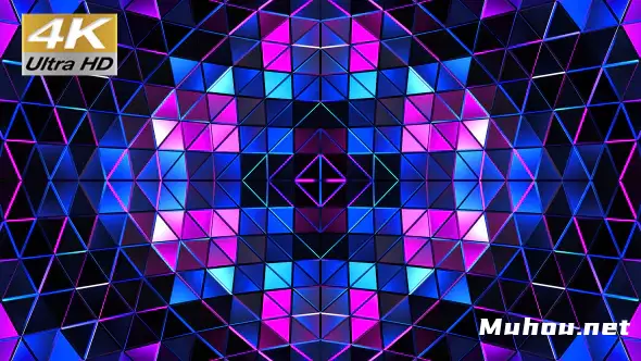Vj镜面紫色变色魔方循环背景4K高清视频素材插图