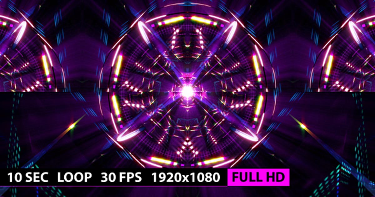 VJ闪烁紫色能量环V2高清视频素材