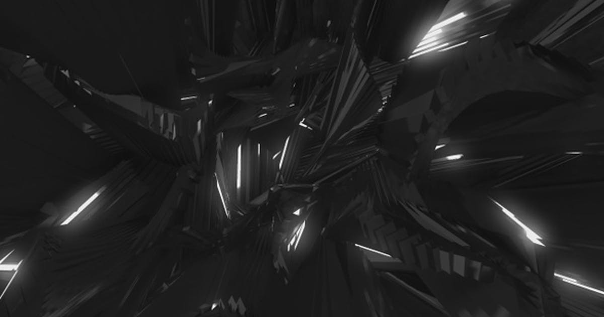 黑色抽象艺术闪烁单色vj (4in1)高清视频素材