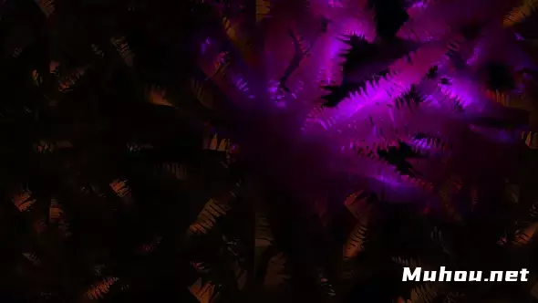 梦幻紫色暗黑森林Vj环路高清视频素材插图
