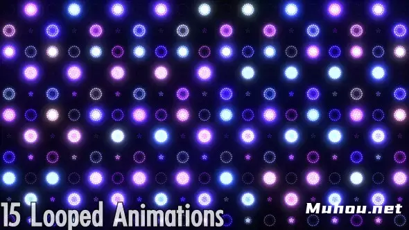紫色发光体灯光VJ循环高清视频素材插图