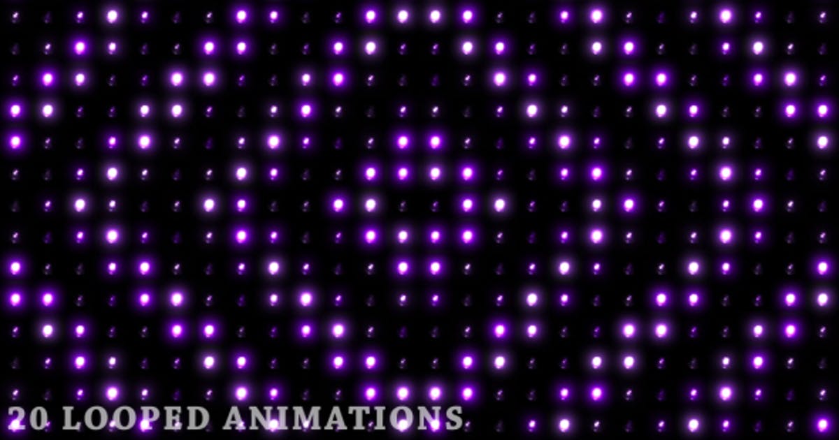 灯光秀VJ紫色散点背景高清视频素材