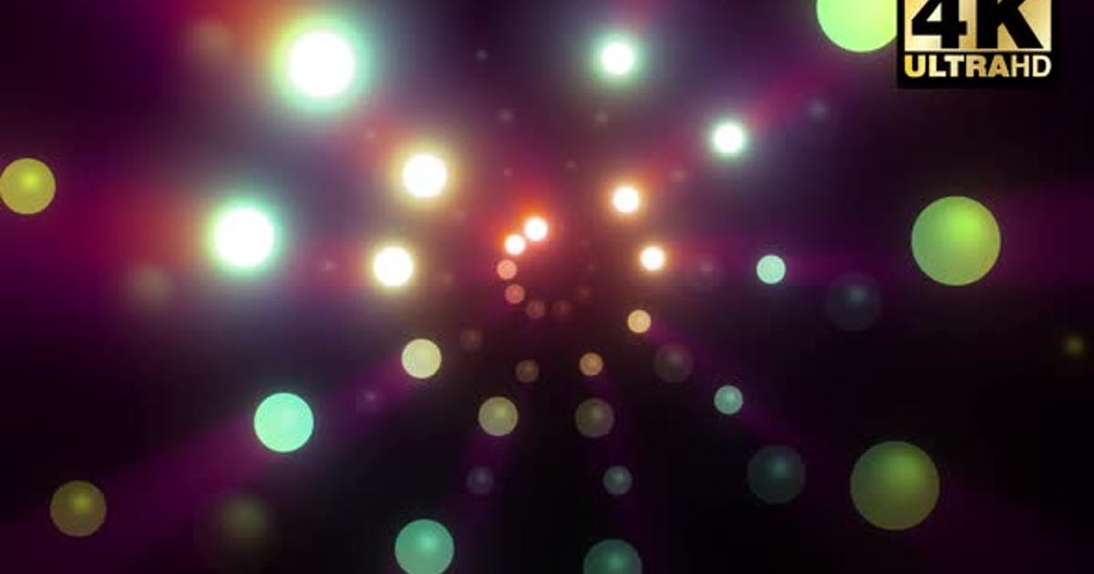 彩色舞蹈灯光光斑投影4k Vj循环高清视频素材