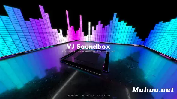 VJ音箱超级频谱舞台2k高清视频素材插图