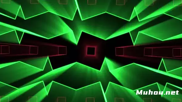 抽象激光未来主义几何背景4k VJ高清视频素材插图