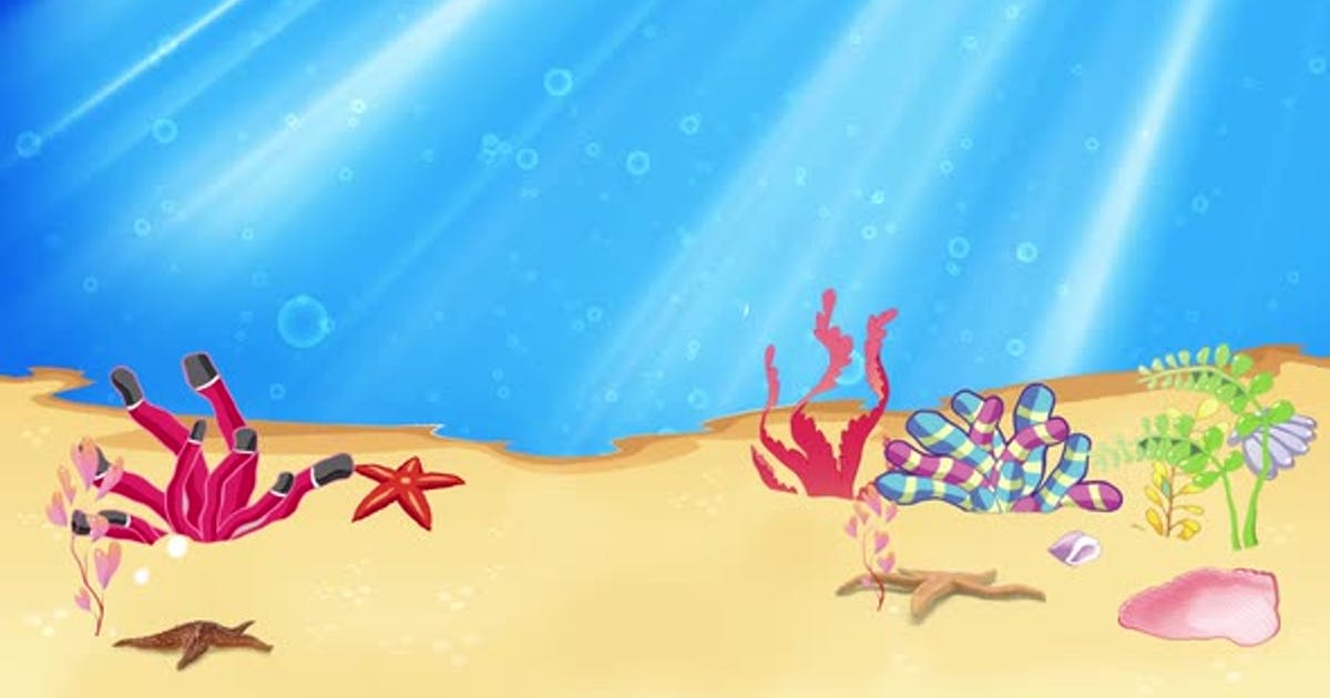 卡通2d海底高清视频素材