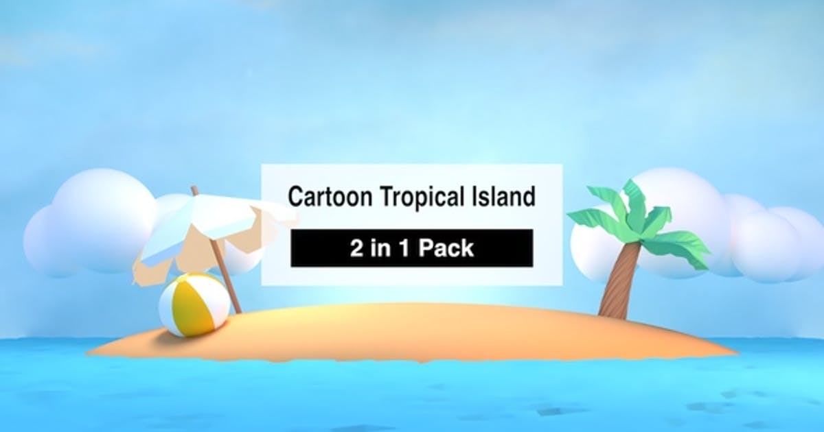 卡通主题岛高清视频素材