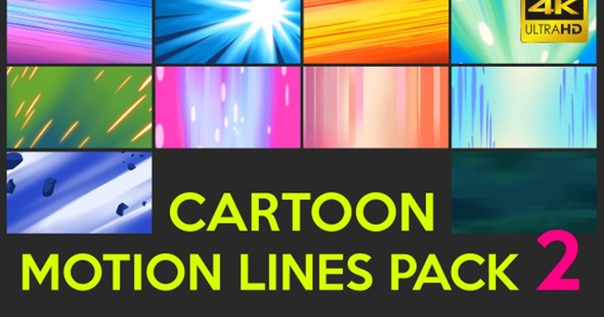 卡通动感线条动画高清视频素材