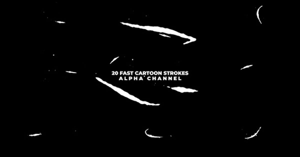 20个快速卡通笔画高清视频素材