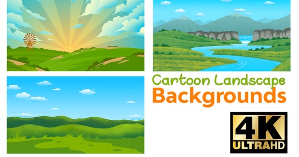 卡通森林3组景观背景高清视频素材