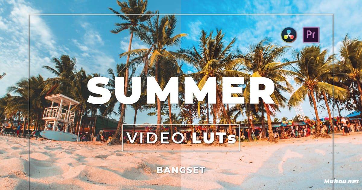 Luts调色预设-邦塞特夏季沙滩调色视频LUTsBangset Summer Video LUTs插图