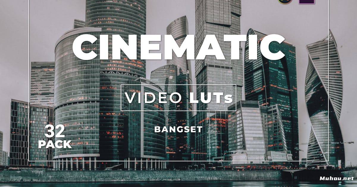 Luts视频预设-邦塞特电影调色滤镜LUTsBangset Cinematic Pack 32 Video LUTs插图