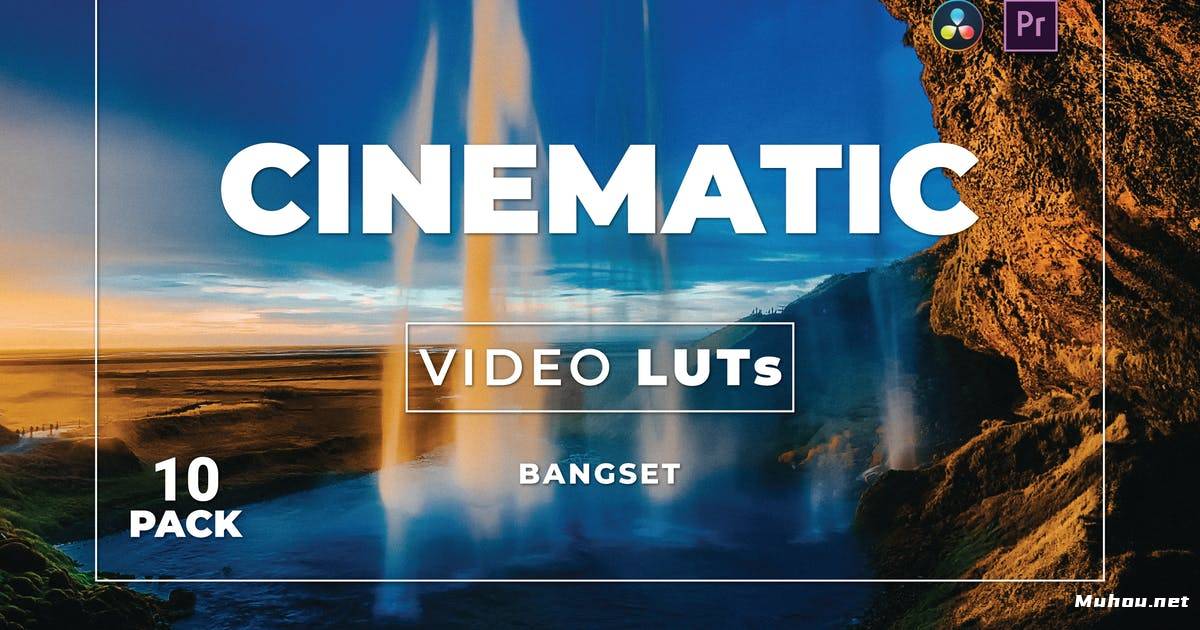 Luts调色预设-邦塞特10组电影风格调色视频lutBangset Cinematic Pack 10 Video LUTs
