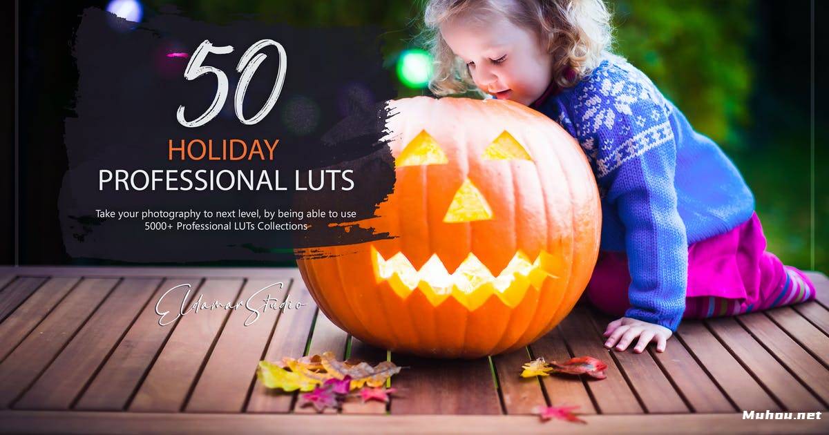 Luts调色预设-50个假日儿童调色滤镜50 Holiday LUTs Pack插图