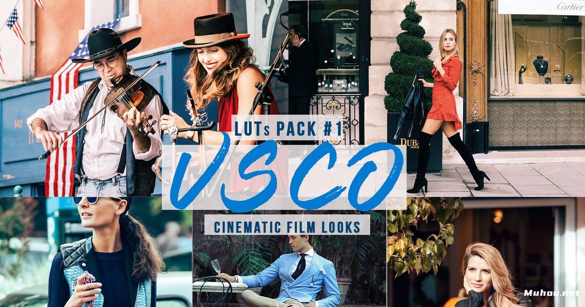 Luts调色预设-VSCO电影LUTs-电影滤镜视频创作者必备VSCO Cinematic LUTs - Film Look for Video Creators