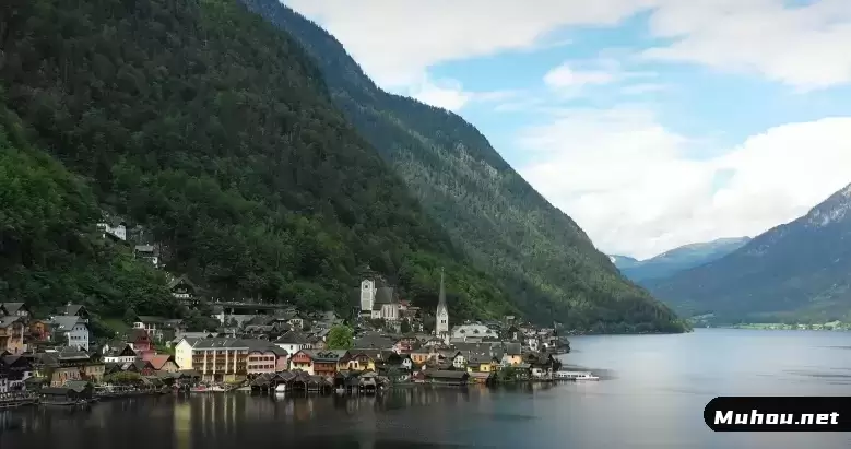 多瑙河边上的小镇4K视频素材插图