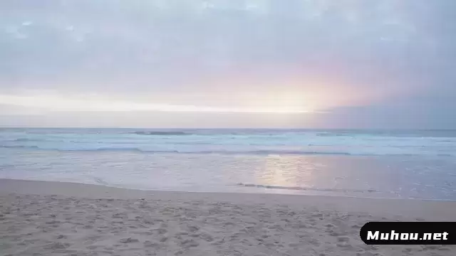日落期间的海滩视频素材