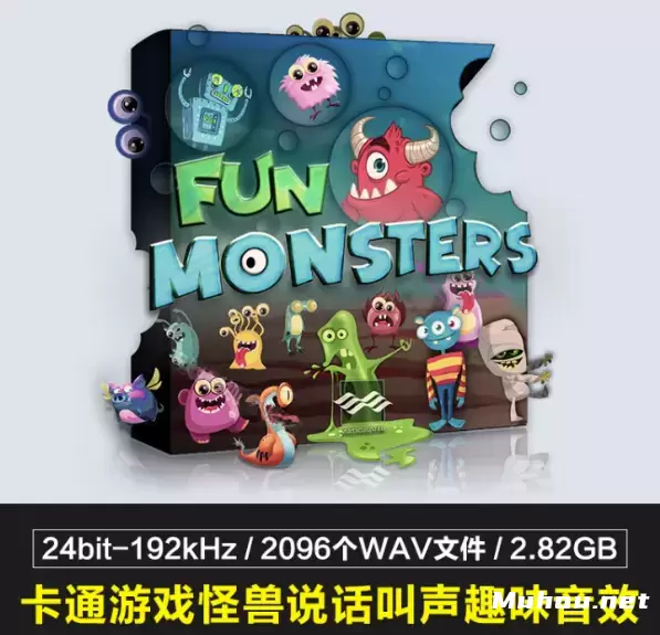 Articulated Sounds Fun Monsters - 2096组卡通游戏怪兽说话叫声趣味音效声音素材