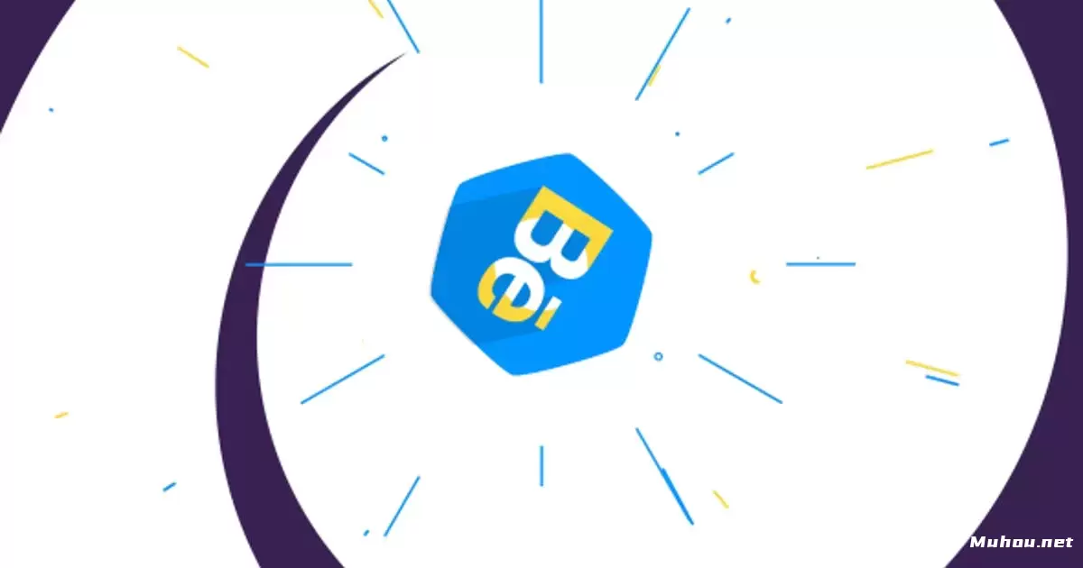 简单的平面mg动画logo标志AE模版Simple Flat Logo