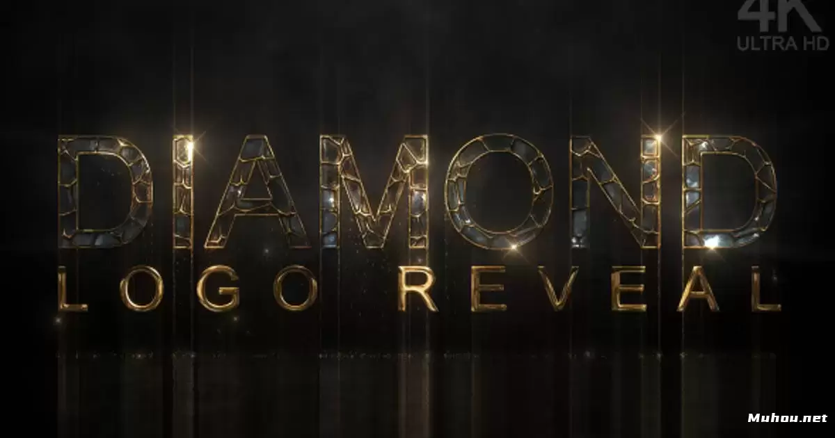 钻石奢华神秘logo标志显露AE模版Diamond Logo Reveal