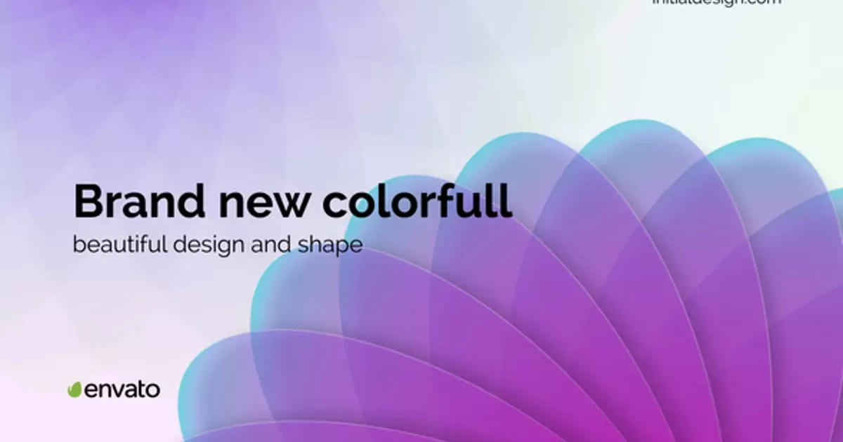 彩色优雅设计logo标志AE模版Colorfull Elegant Logo