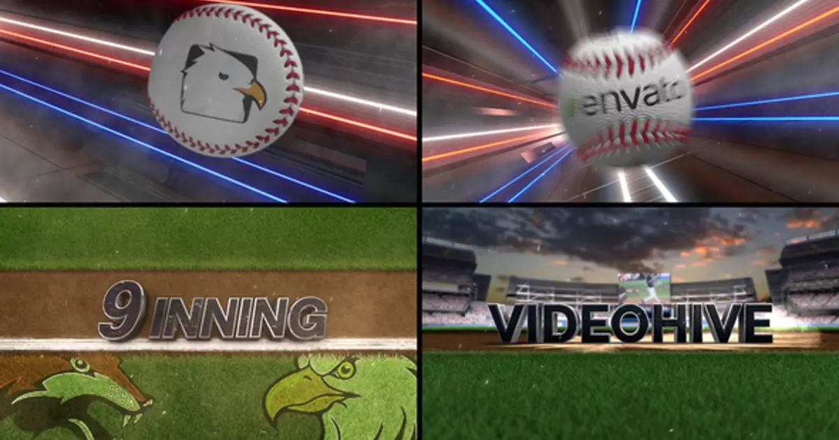 缩略图棒球击打logo标志揭示AE模版Baseball Logo Reveal