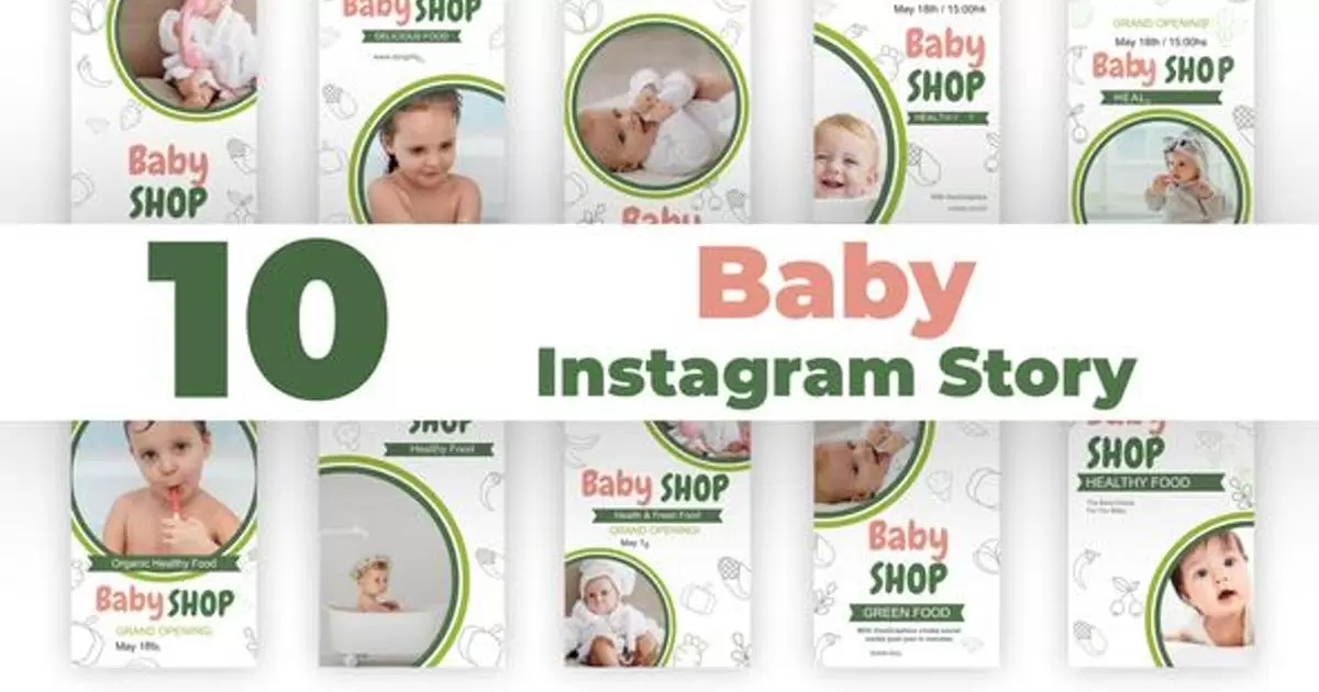 缩略图婴儿商店Instagram故事AE模版Baby Shop Instagram Stories