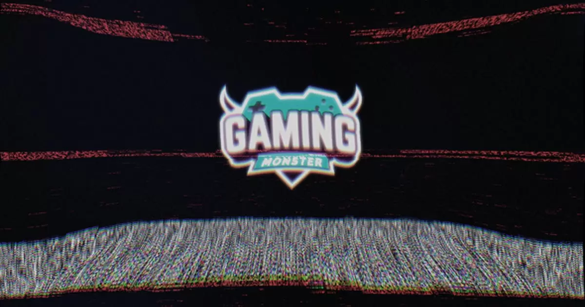 旧电视故障logo标志AE模版Old TV Glitch Logo