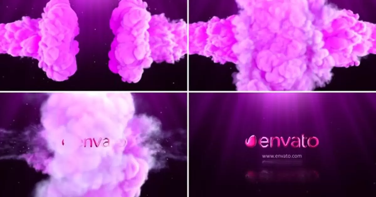缩略图节日烟雾碰撞logo标志揭示AE模版Festival Smoke Logo Reveal