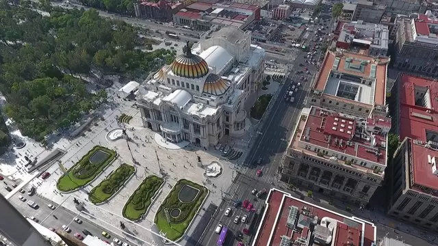 帕拉西奥阿特斯城市美术馆航拍视频素材