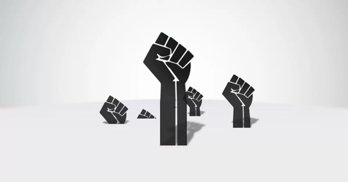 抗议举手手势logo动画AE模版Protest Logo | After Effects Template