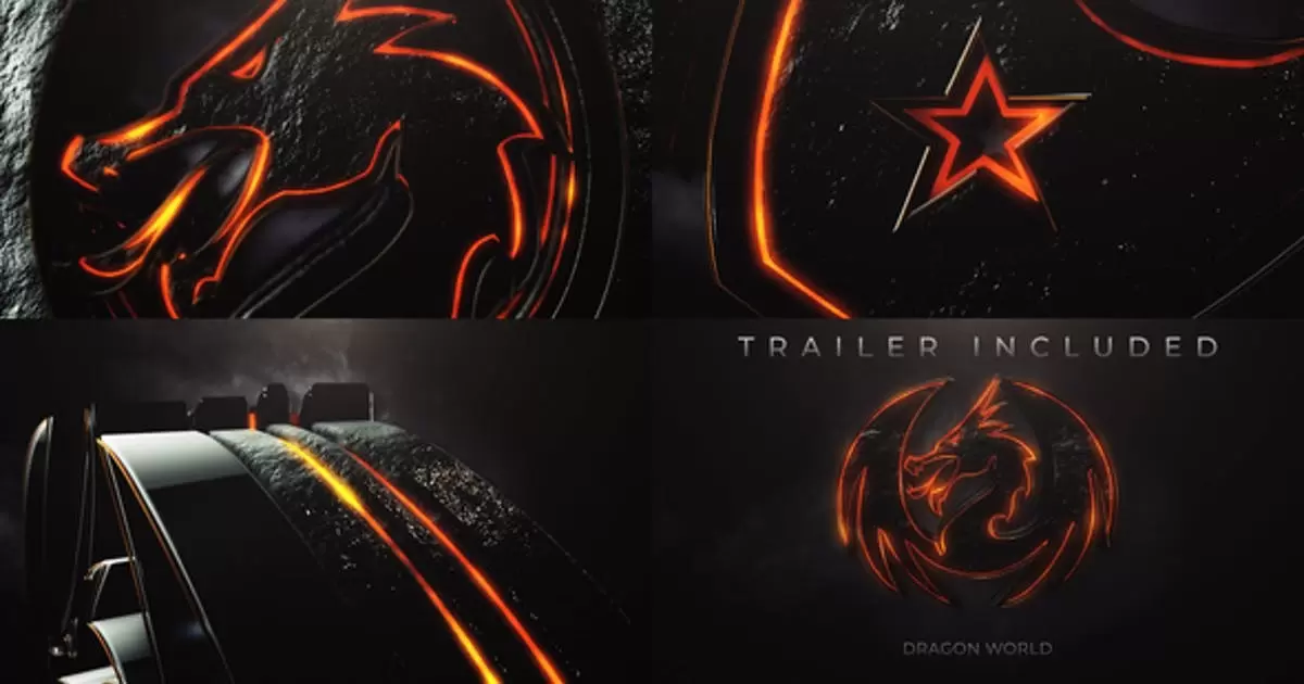 黑暗史诗标志logo和预告片AE模版Dark Epic Logo Reveal And Trailer