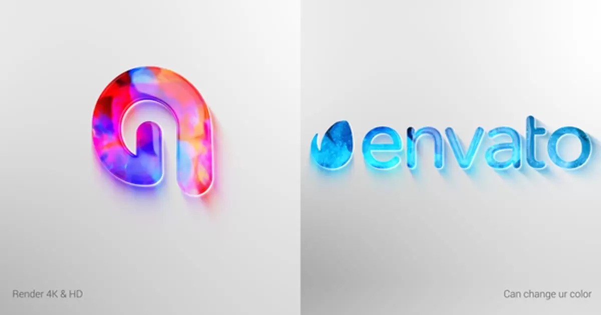干净多彩的液体logo标志揭示AE模版Clean Colorful Logo Reveal