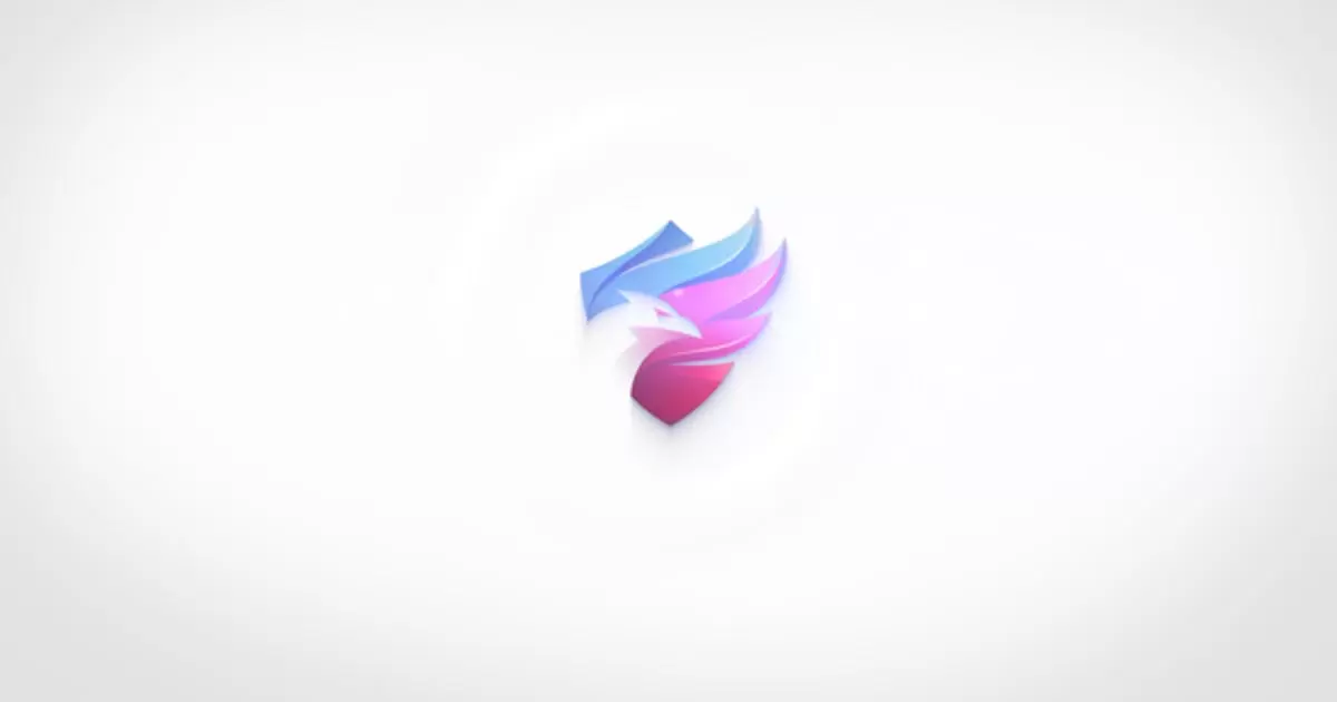 液体波纹logo标志AE模版Clean Ripple Logo
