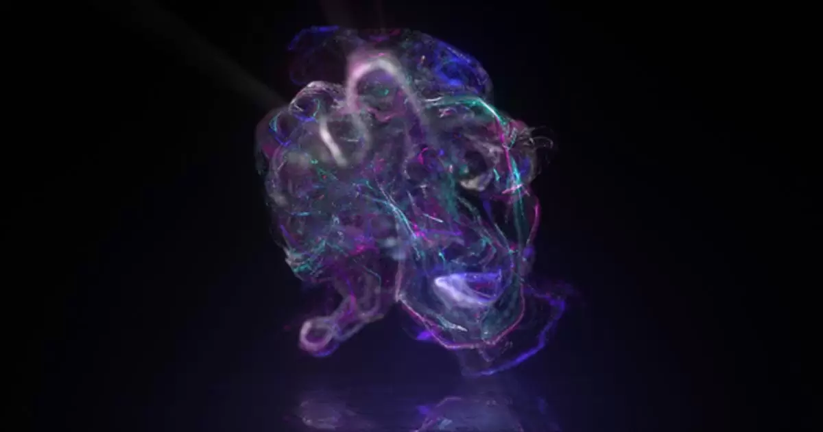 霓虹灯流体logo标志显露AE模版Neon Fluid Logo Reveal