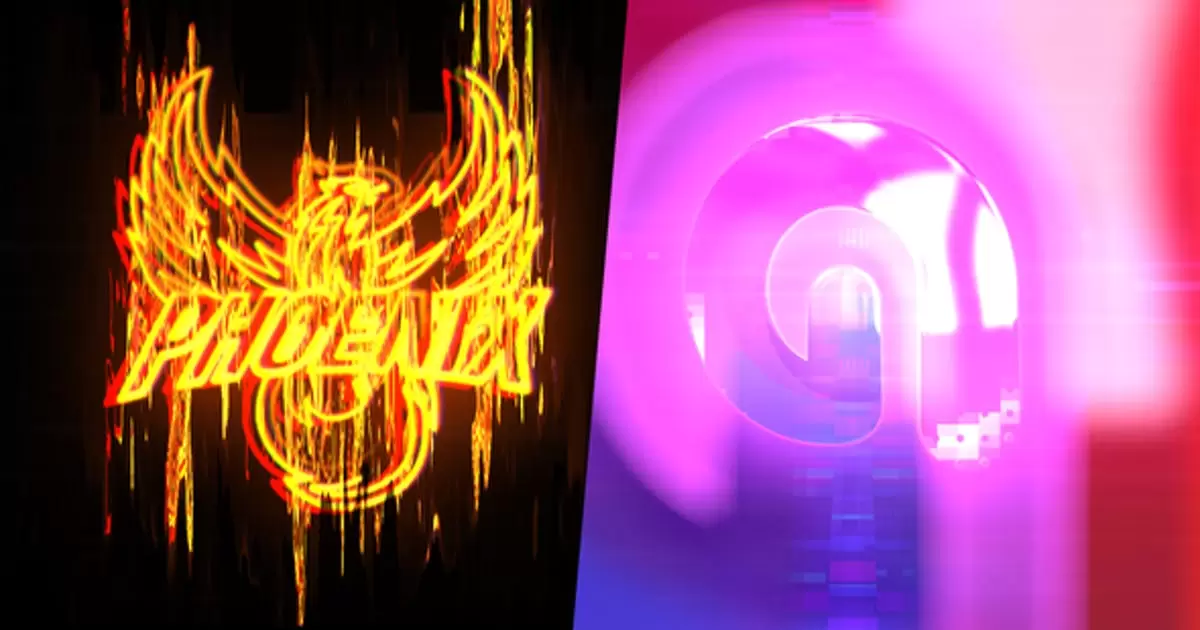 抽象信号干扰logo标志介绍AE模版Abstract Glitch Logo Intro