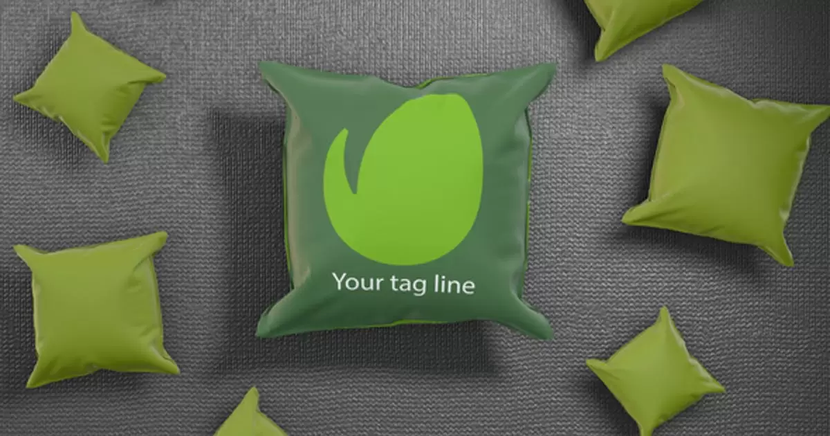 简单的枕头动画logo标志揭示AE模版Simple Pillow logo reveal