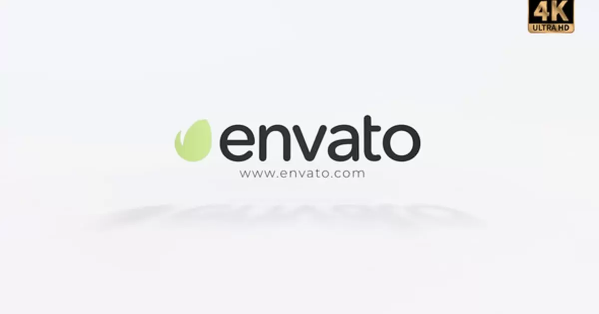 白色背景上的logo旋转标志AE模版Rotating Logo