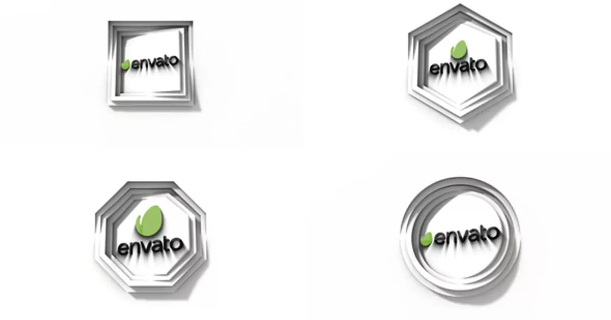陀螺仪戒指logo标志包装AE模版Gyroscope Rings Logo Pack