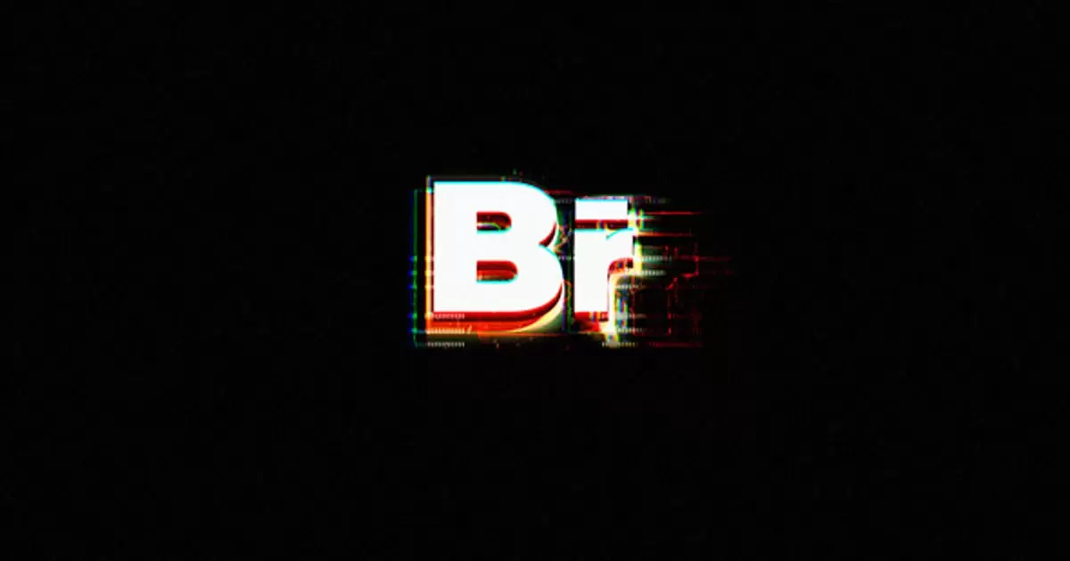 噪音故障logo标志AE模版Noise Glitch Logo