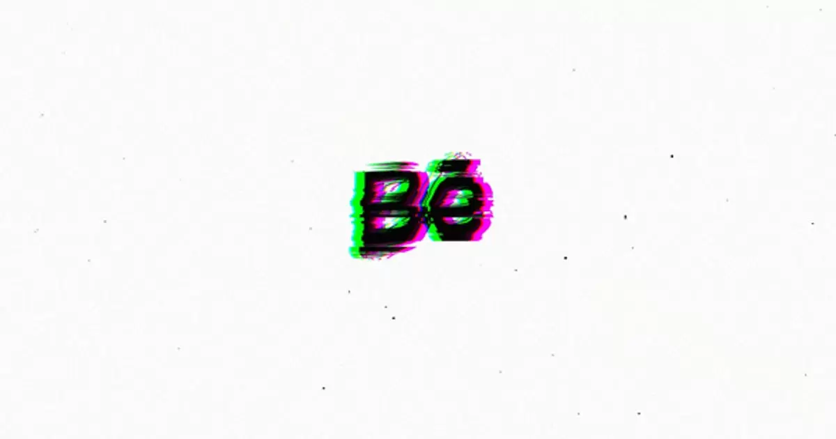 3D毛刺logo标志AE模版3D Glitch Logo