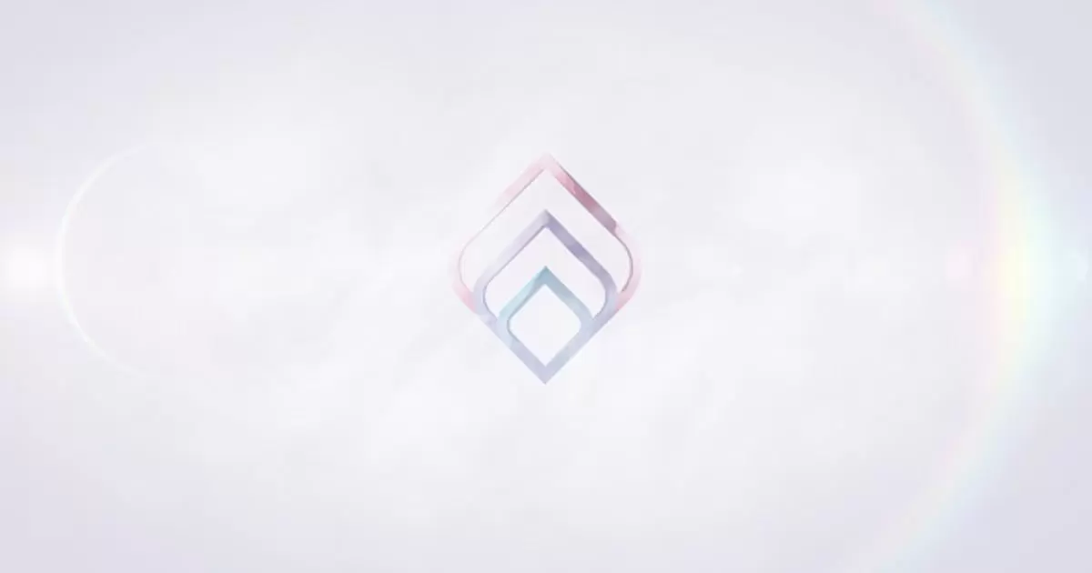 干净的烟雾彩虹logo标志AE模版Clean Smoky Logo